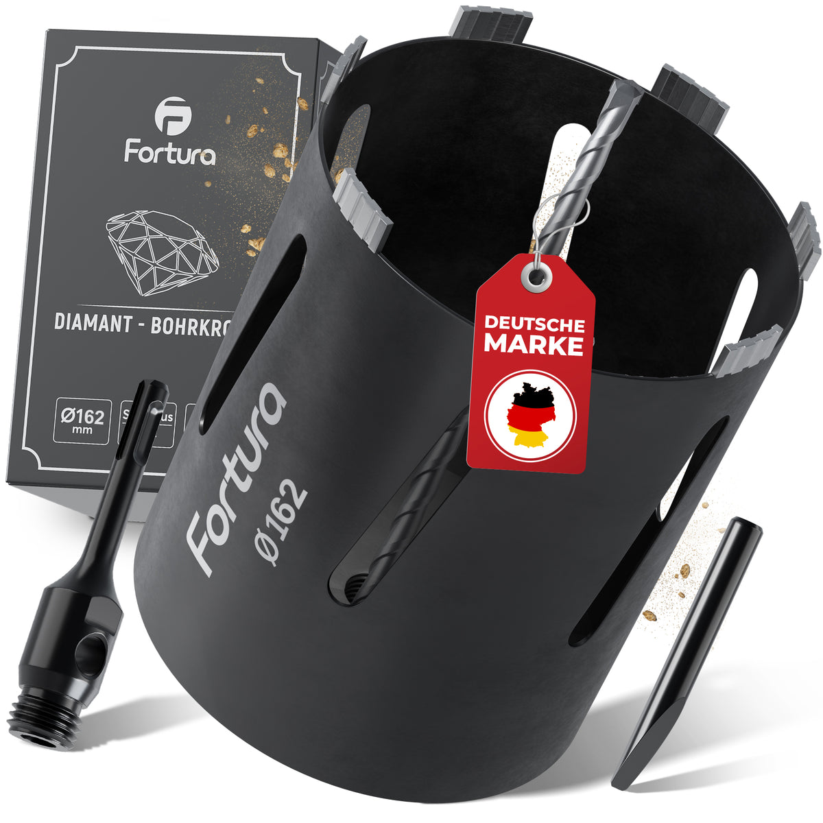 Fortura® Kernbohrer/Bohrkrone Ø32-162mm  200mm Länge
