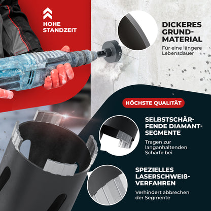 Fortura® Kernbohrer/Bohrkrone Ø32-162mm / 200mm