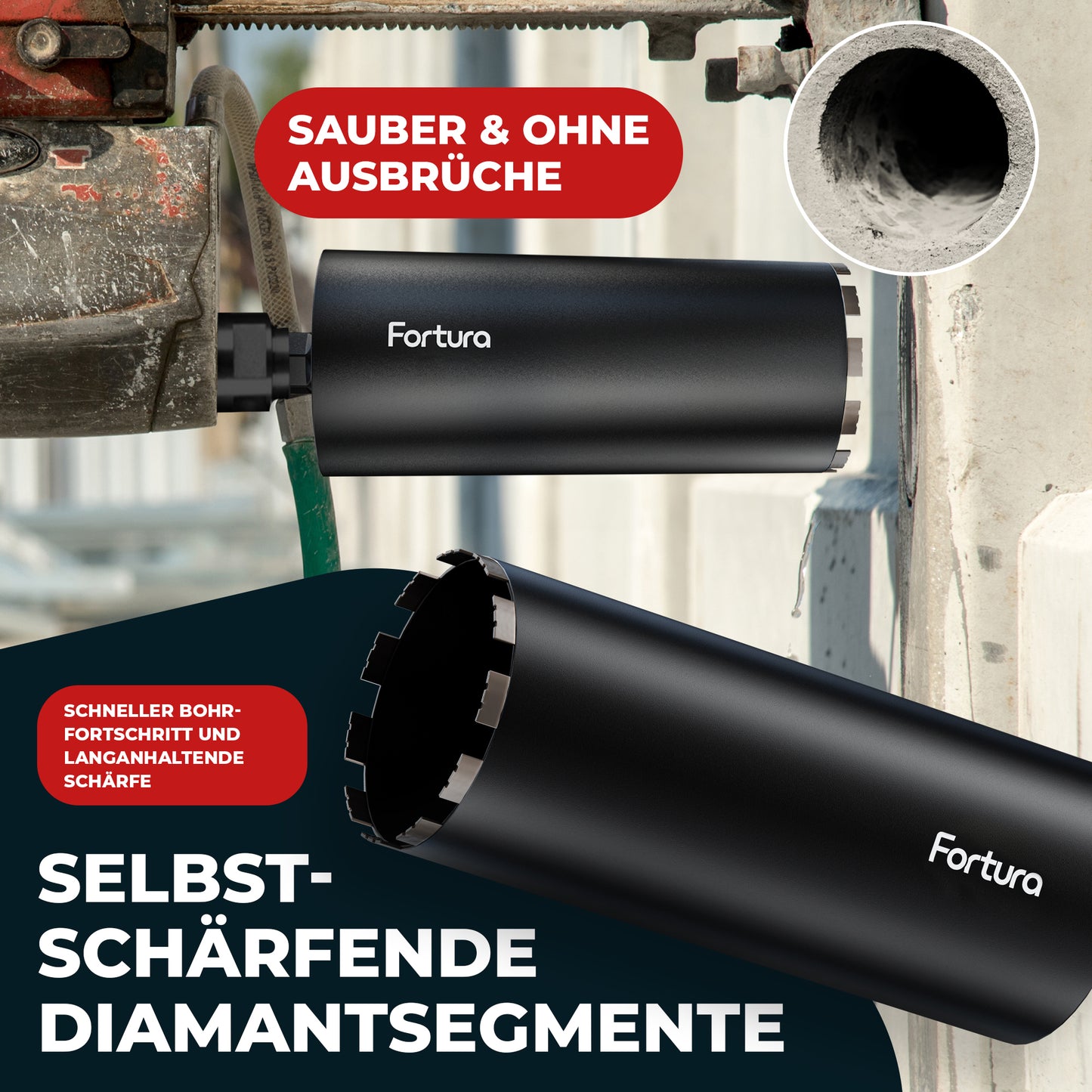 Fortura® Kernbohrer Ø42-162mm/400mm