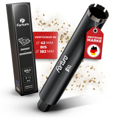 Fortura® Kernbohrer 1¼ Zoll Ø42-182mm 400mm Länge